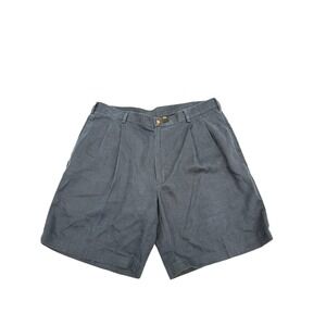 Jos. A. Bank Shorts Men 40 Blue Traveler's Collection Pleated 100% Linen Classic